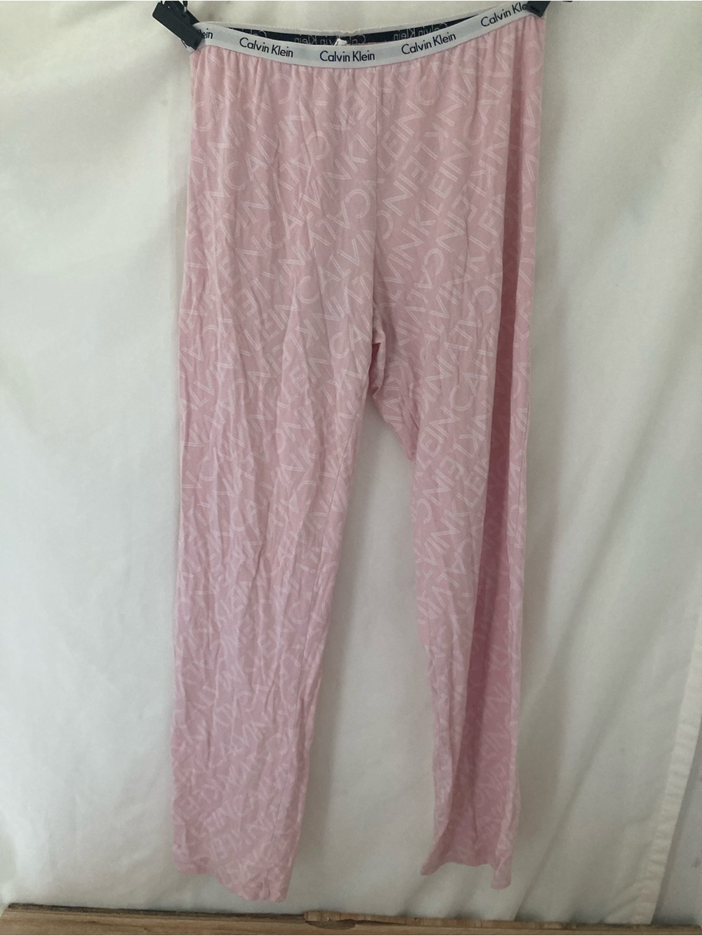 Calvin Klein Pink Logo Print Lounge Pants Women’s Medium